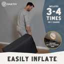 Oaktiv Queen Air Mattress with Frame, Self Inflating/Deflating Bed for Adults - PeakRest Blow Up Bed, Camping Cot with Mattress for Adults - Portable Queen with Travel Rolling Case on Wheels