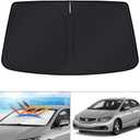 KUST Windshield Sun Shade for 2006-2015 Honda Civic Accessories, Custom Fit 4 Layers Car Honda Civic Front Window Sunshade Foldable Sun Visor Protector Blocks UV Rays Keep Your Car Cooler