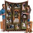 Boxer Dog Blanket, Boxer Dog Gifts for Women Men, Cozy Fuzzy Soft Throw Blanket for Couch Bed Sofa, Warm Flannel Fleece Blanket Throw Size 50" X 60", Lightweight Plush Travel Blankets and Throws