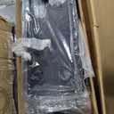 Portable DJ Booth Facade Stand | Foldable DJ Table with 38.5"x19" Surface & Cable Hole | Includes Black/White Scrims & Carry Bag for Events, Parties, Mobile DJs (DJ Station, Event Facade)