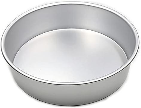 LoBake 4-12 inches Fixed Bottom Plain Round Shape Anodizing Aluminium Metal Chiffon Cake Mould Bread Mold Mousse Moulds Pans DIY Baking (12 inches)