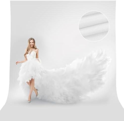 CPLIRIS 10x20ft White Backdrop for Photography, Dual-Size Dual-Pocket Design Photo Booth Background for Portrait Photoshoot, Party and Video with Both Options of 10 feet and 20 feet in Width