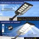 JAYNLT Y-5200W Solar Street Lights Outdoor,520000LM 6500K Commercial Parking Lot Lights Dusk to Dawn, Waterproof Solar Security Flood Lights with Motion Sensor and Remote for Yard, Garage, Driveway (1Pack)