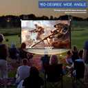 Projector Screen and Stand 150 inch 16:9 HD 4K Large Outdoor Projector Screen Portable Projection Movie Screen with Carry Bag for Home Theater Backyard Cinema Travel Foldable Anti Crease Windproof