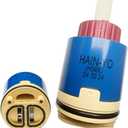 JH04BD Ceramic Plastic Faucet Cartridge 40mm Replacement Cartridge With Single Lever Cartridge Pressure Balance Cartridge Replacement, Compatible with FC9AC010 Hain-Yo