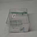 iDesign Plastic Stackable Kitchen Cabinet Storage Bin with Handles - Clear Pantry Organizer (Medium)