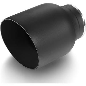 LCGP 2.5" to 4" Diesel Black Exhaust Tip, 5" Overall Length, Double Wall Design