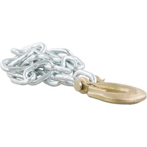 CURT 80302 35-Inch Trailer Safety Chain with 1/4-In Clevis Snap Hook, 7,800 lbs Break Strength
