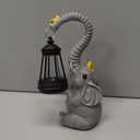 Solar Outdoor Garden Decor Elephant Statues Lights, Lucky Elephant Unique Mom Birthday Gifts for Mom, Housewarming Gifts and Yard Decoration, Cute Birds Garden Sculpture Decor
