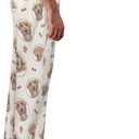 Mens Pajama Pants Soft Lightweight Lounge Sleep Pants, PJ Bottoms with Two Pockets (L)