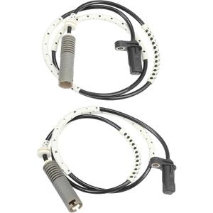 Motoforti Rear Left Right ABS Sensor Wheel Speed Sensor, for BMW 128i L6 3.0L E82 Series 2008-2013, Plastic, No.34526760425, Black, 2pcs