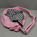 Lukovee Pet Sling, Hand Free Dog Sling Carrier Adjustable Padded Strap Tote Bag, Shoulder Bag with Safety Belt & Front Pocket for Small Dog Cat Puppy (Pink-WY,Small) (B3- Pink (Knitted Fabric))