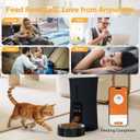 NEWBULIG Automatic Cat Feeder, 4L Timed Pet Feeders with 10s Voice Recorder, Dog Food Dispenser with APP Control, Dry Food, 10 Meals, Programmable 50 Portions, Dual Power Supply, Desiccant Bag