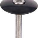 1 1/8" Aluminium Alloy Cycling Headset Stem Top Cap with M6x35mm Stainless Steel Bolt (Black)