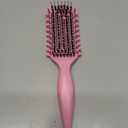 Curly Hair Brush, Curl Defining Brush with Soft Boar Bristles Detangling Tangled Glides, Wide-Teeth Design Effortlessly Shaping & Defining Curls, Curling Definer for Wet & Dry Hair (Pink)