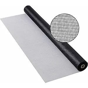Window Screen Mesh for House Durable Fiberglass Mesh Screen Roll 60 Inch x100 Feet Door Repair Kit Easy to Install Suitable for Windows, Doors and Porches