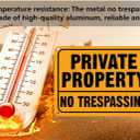 10 Pieces No Trespassing Signs Private Property Metal Reflective Aluminum Prohibition Signs for Property Security Outdoor Yard Home, 7 x 10 Inch (10)