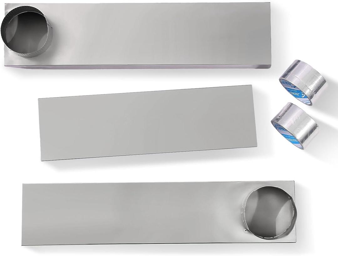 Dryer Vent Periscope Kit - Stainless Steel Telescoping Duct 25"-55" | Slim Flat Design for Tight Spaces | Universal 4" Fit for Whirlpool/LG/Samsung | Includes 2 Leak-Proof Foil Tapes (OEM Replacement)