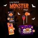 50 Pack Halloween Lollipops - Individually Wrapped Pumpkin And Skull Suckers  Strawberry And Tutti Frutti Delicious Candys - Bulk Candys Great Use, For Kids, Party Favor, Classrooms, Goodie Bags