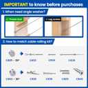 Muzata 10 Pack 1/4" ID Cable Railing Angle Washer 25 30 35 Degrees T316 Stainless Steel Angle Beveled Washer for 1/8" 5/32" 3/16" Cable Railing Hardware Kit CR25