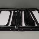 YihuiKo Small Camping Table, Vintage French Flowers Pattern Folding Table, Adjustable Height, Lightweight & Portable Outdoor Picnic Table with Carry Handle for Patio, Living Room, Travel, 16"D x 24"W x 27.5"H, Delightful Garden