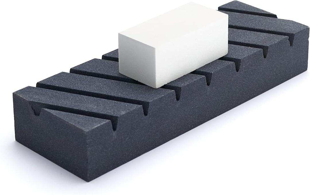 Flattening Stone Set, Two Sharpening Stones Flattener, Grit 180 Black & 320 White Whetstone - Fixer with Grooves for Repair any wet stone