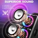 YIER Bluetooth Speaker, 200W Peak Loud Stereo with Big Bass, 20H Playtime, TWS, Fast Charging, Portable Handle, Wireless Large Boombox Bocina with LED Light for Party Outdoor Backyard Camping