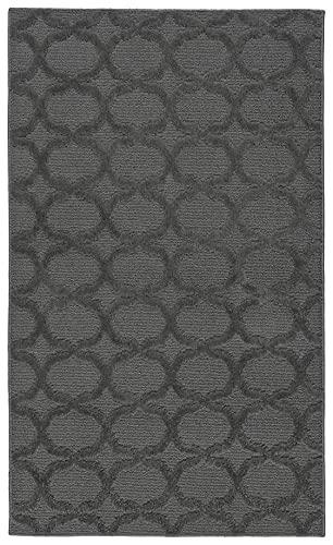 Garland Rug Sparta Non Slip Polypropylene 3 Ft. X 5 Ft. Cinder Gray Area Rug- Ideal for Living Rooms & Hallways, Stylish & Durable for High-Traffic Areas