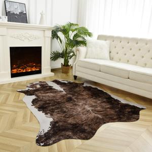 Easycozy Faux Cowhide Rug Large Cow Print 8 x 10 Feet Thickened Elastic Cowhide Rug for Bedroom Living Room Home Office Western Decor (8' x 9'6" (Irregular), Black White) Easycozy Faux Cowhide Rug Large Cow Print 8 x 10 Feet Thickened Elastic Cowhide Rug for Bedroom Living Room Home Office Western Decor (8' x 9'6" (Irregular), Black White)