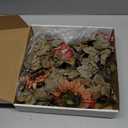 Fall Sunflower Garland - 6 Ft Fall Garland with 30 Warm Lights with Pumpkin Pinecone Berry for Thanksgiving Harvest Halloween Mantel Table Porch Railing Indoor Outdoor Decor