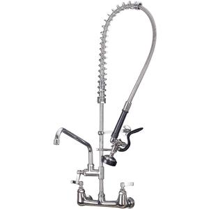 Commercial Sink Faucet with Sprayer 36 inch Commercial Faucet Pre Rinse Sprayer 8 inch Wall Mount Center with 12 inch Add on Spout