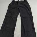 Corduroy Pants Women High Waisted Wide Leg Trendy Patch Pocket Fall Winter Dressy Casual Elastic Waist Trousers Medium Black