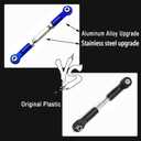 Adjustable Stainless Steel Turnbuckles Set/Camber Links with Rod Ends Set for 1/10 Traxxas Slash 4X4 2WD /Rustler 2WD 4X4/Hoss 2WD 4X4/ Stampede 2WD 4X4/Bandit 2WD 4X4/ Upgrades Parts(Navy Blue)