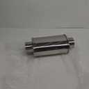 LCGP 3" Inlet Universal Exhaust Tip Pack of 2, 4" Outlet - 5" Long, Stainless Steel Double Wall Angle Cut
