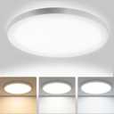 2pcs 24W LED Ceiling Light,Super Bright and Ultra Slim Ceiling Lamp2400lm3 Colour Temperature and Wattage 12 Inch Flat Modern Ceiling Lighting for Bathroom Porch, Kitchen, Bedroom, Living Room