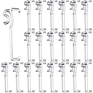 Blulu 3 Inch Valance Clips Window Blind Hidden Clip Clear Plastic Retainer Latent for Horizontal Blind(20 Pieces)