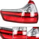 Rear Left Tail Light Brake Lamp Assembly Replacement for Sienna Base/L/LE/XLE/Limited 2015-2020 Outer Driver Side