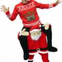 Morph Santa Costume Adult Piggyback, Santa Claus Costume, Piggy Back Christmas Costume Adult, Funny Costume Noel