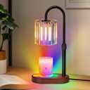 Lukasa Candle Warmer Lamp, with RGB LED Lights,Timer and Dimmer, Adjustable Height, House Warming Gifts New Home Decor, Gifts for Women Mom, Wax Melt Warmer for Scented Jar Candles