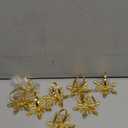 12 Pieces Christmas Snowflake Napkin Ring Xmas Napkin Rings Holder Buckle Christmas Napkin Ring Rhinestone Metal Round Serviette Buckle for Christmas Wedding Party Table Decoration Supplies (Gold)