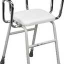 Drive Medical 12455 Adjustable Height Stool with Back and Arms, White
Adjustable Height Stool Includes Back and Arms for Comfortable, Stable Everyday Seating Support, White Finish