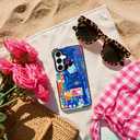 for Samsung Galaxy S25 Ultra Case Travel Adventure Collage Pattern Military Grade Drop Protection Voyage Slim TPU Cover with Camera Protection for Women Girls Men Boys Travel Lovers (BlueSea1)