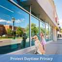 Coavas One Way Privacy Window Film, Reflective Mirror Glass Tint Home Daytime Heat UV Blocking Security Clings See Out Not in Office Coverings with 3 Tools, 17.5x157.5in (Black-silver)