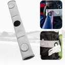 Stripebird - Premium Golf Cart Strap Sleeve Protector - Save Your Golf Bag from Golf Cart Straps - Includes Magnetic and Steel Plate for Magnetic Golf Accessories (Gray)