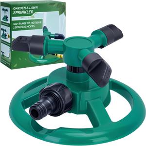 Sprinklers for Yard, Adjustable 360 Degree Rotation Garden Sprinkler Head for Large Area Coverage, Automatic Oscillating Even Water Sprinkler, Irrigation System for Garden