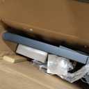 Folding Shower Chair, Shower Seat with Arms and Back, Quick-Assembly