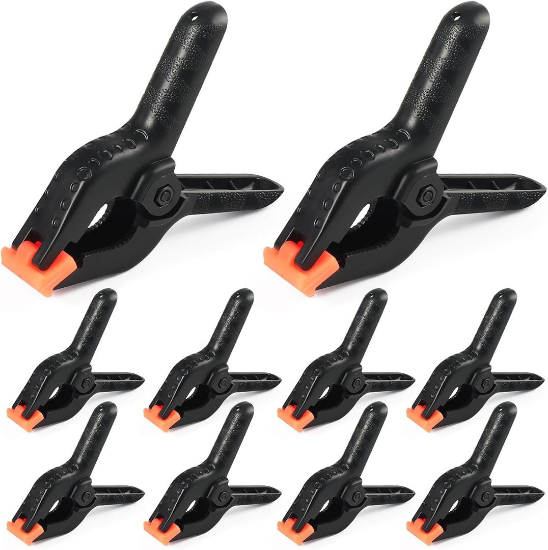 10 Pcs Spring Clamps, Pure Guard 4.5 Inch Large Plastic Spring Clips Clamps Heavy Duty Woodworking Clamps for Crafts Balloon Arch Photography Backdrop Stand Pool Cover Clips