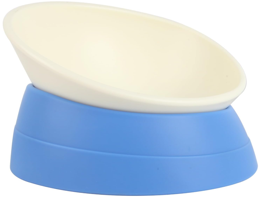Bulldog Bowl Anti-Slip Dog Cat Dish Detachable Rubber Dog Bowl Pet Sterile Tilted Pet Feeder Slope Base