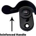 QCAA Steel Window Sash Lock, CTC 2", Matte Black, 12 Pack, Made in Taiwan