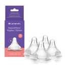 Lansinoh NaturalWave Baby Bottle Nipples, Slow Flow, Size S,1+ Month, 4 Count  100% Soft, Durable Silicone, Made Without BPA BPS, Anti-Colic, Supports Babys Developing Mouth and Teeth